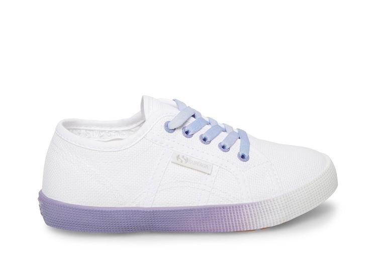 Superga 2750 Cotbumpergradientj White Lavender - Kids Superga Shoes